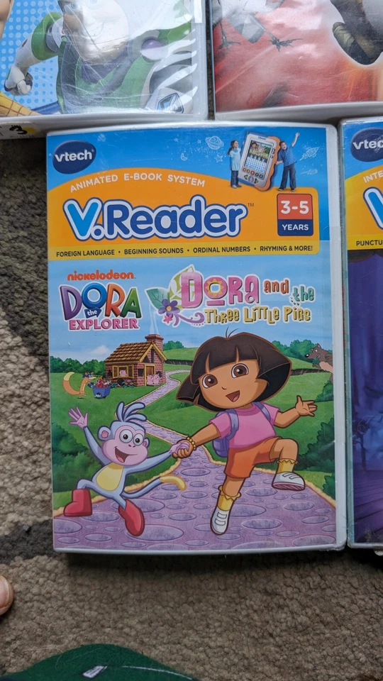 LOT 5 VTech V.Reader Learning System ToyStory 3KungFu Panda 2 Sponge Bob Olivia - Image 4 of 4