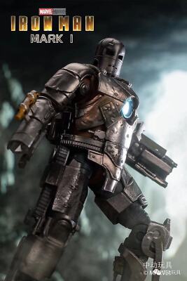 ZD TOYS MARVEL AVENGERS IRON MAN MK 1 MARK I 7 ACTION FIGURE LED