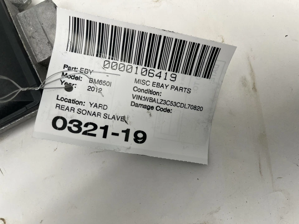 2012 BMW 650I LEFT DRIVER SIDE BLIND SPOT LANE CHANGE WARNING SONAR SESNSOR OEM Foto 3 de 3