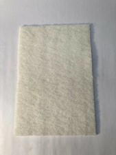 Pack of 5, White, Nylon, Light Duty Scouring Pads, 6" X 9", 1/4" thick