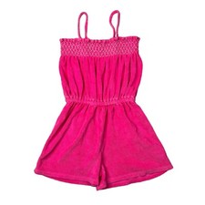 Tucker Tate Smocked Fleece Romper Swim Cover Up Pink Kids Girls 6