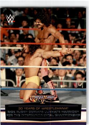 2014 Topps WWE Road to Wrestlemania #9 Rick Rude Defeats Ultimate Warrior