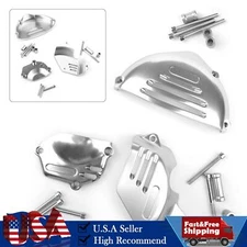 Engine Guard Sprocket Chain Case Stator Cover Silver For Kawasaki Z900RS 17-2018