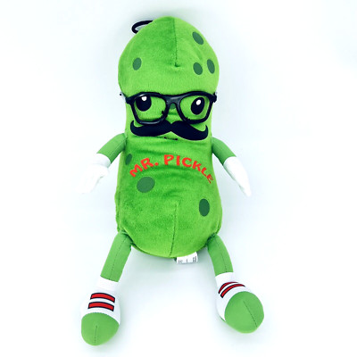 12  Mr Pickle Green Stuffed Toy Plush Black Glasses & Mustache by Fiesta Novelty