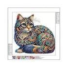Cat Pattern Mosaic Making Rhinestone Glueing Painting Kit Diy 5D Craft Frameless