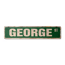 GEORGE Vintage Street Sign Childrens Name Room Metal Sign