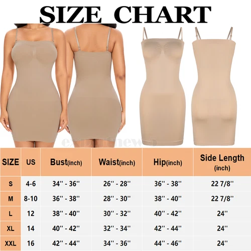 Women Tummy Control Slip Shapewear Compression Full Body Shaper For Under Dress - Picture 17 of 24