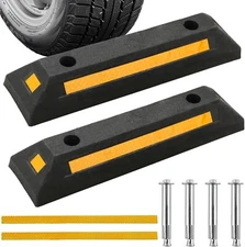Rubber Parking Curb, Garage Floor Stops 2 Pack, Heavy Duty Wheel Stop Stopper...