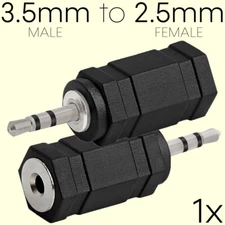 2.5mm to 3.5mm Adapter 1/8" Converter Male to Female Stereo Mini Jack Adapter
