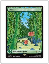 1x Forest, Full Art - 1943, Spongebob Squarepants Secret Lair Drop, MTG NM
