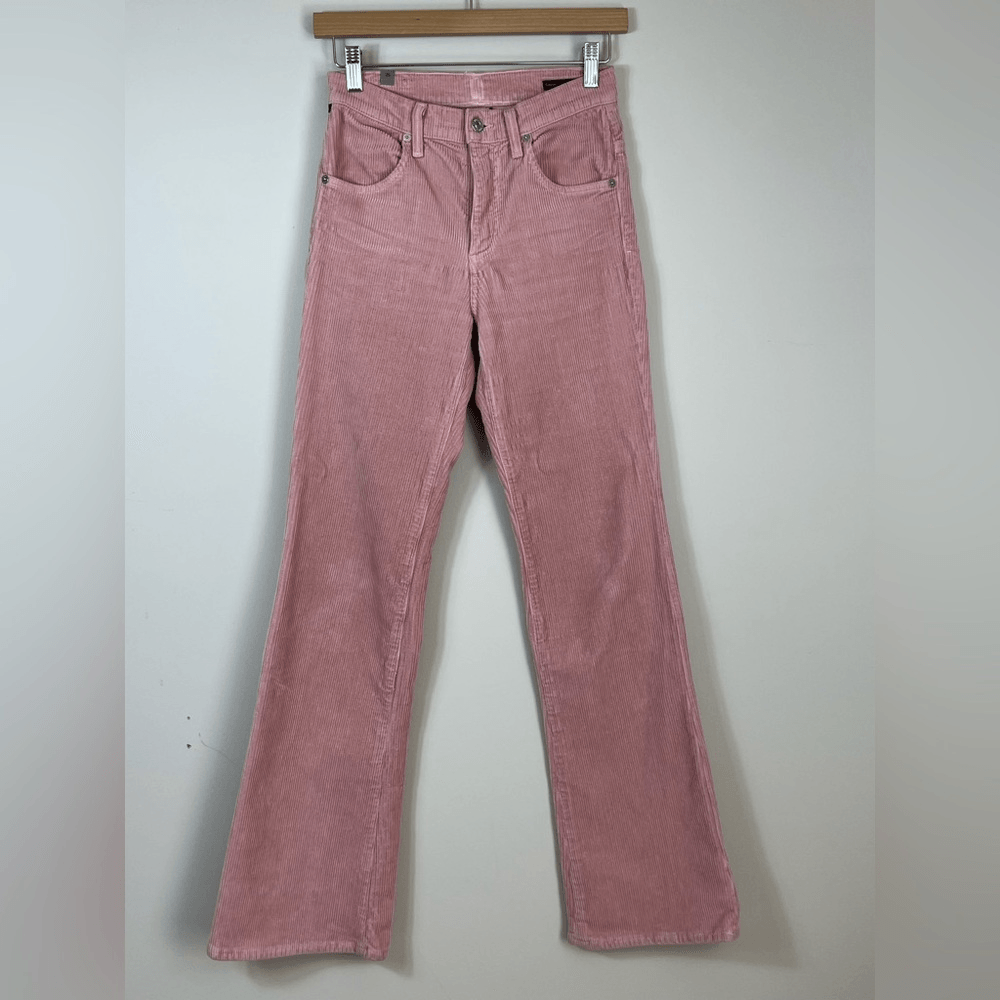 Citizens of Humanity Chloe Mid Rise Pink Y2K Corduroy Flare Pants Size 25