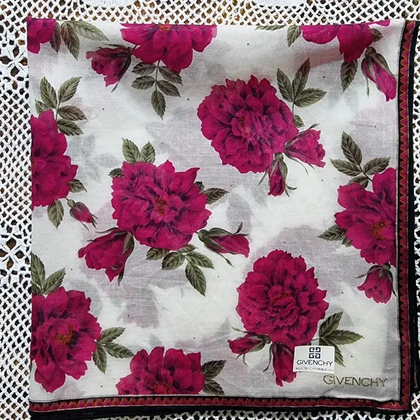 Givenchy Floral Pattern Handkerchief - Vintage Co… - image 1