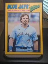2026 Topps Heritage Addison Barger #37 Yellow Parralel SP Blue Jays
