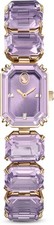 Swarovski Millenia Watch Octagon Cut Bracelet Purple Champagne Finish 5722364