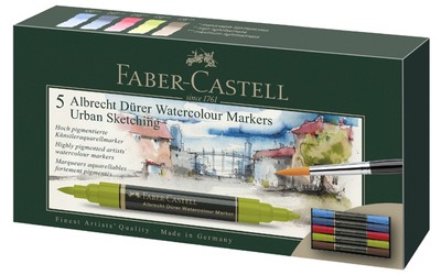 5 FABER-CASTELL Aquarellmarker ALBRECHT DÜRER, Urban Sketching
