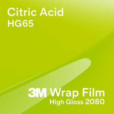 3M 2080 HG65 HOCHGLÄNZENDE VINYLFOLIE ZITRONENSÄUREGRÜN / LIEFERUNG AM NÄCHSTEN TAG
