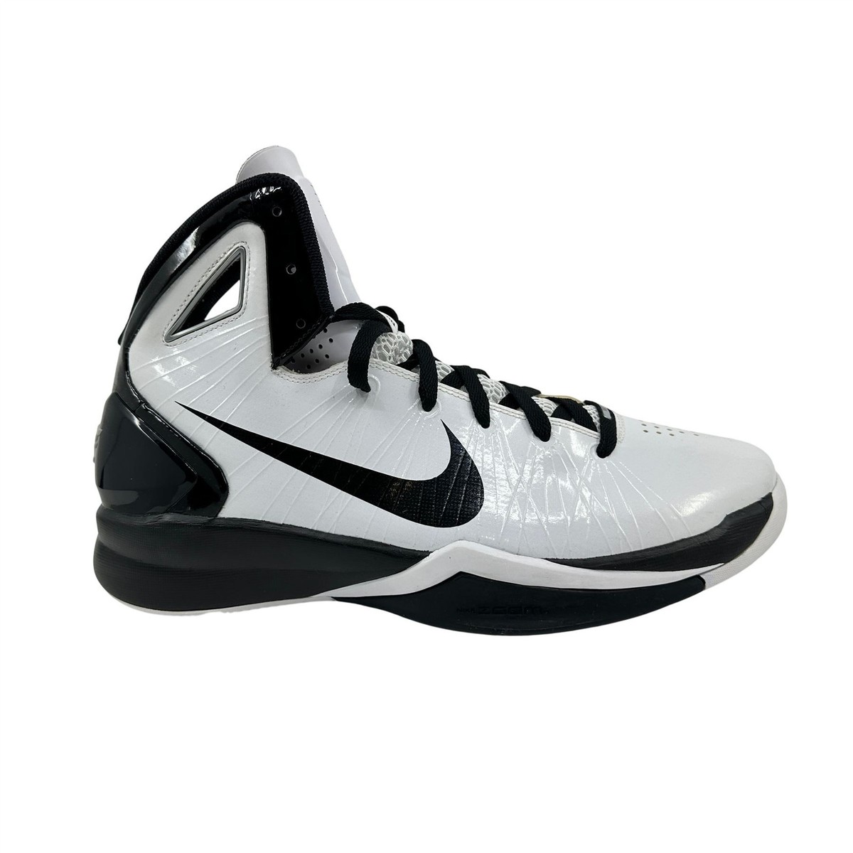 Nike Hyperdunk 2010 White Black Metallic Silver Mens Size 11 