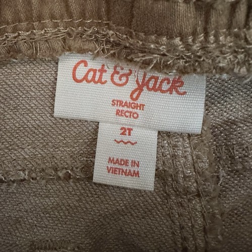 Set 2 jeans denim gamba dritta elasticizzati Cat & Jack bambino ragazzo 2T marrone/nero - Foto 7 di 11