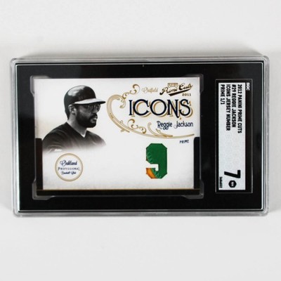 2012 Panini Prime Cuts Reggie Jackson Graded Card Icons Jersey Prime Number #...