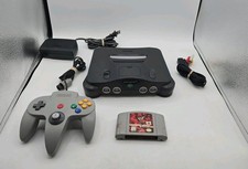Nintendo 64 N64 System Console Bundle Controller Cords Game Cleaned Tested Works