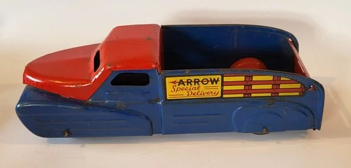 Vintage 1940's Marx Wyandotte Arrow Special Delivery 13" pressed steel toy truck