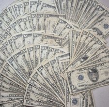 (1EACH) 1953 $5 BLUE SEAL SILVER CERTIFICATE IN GOOD OR BETTER CONDITION!!!