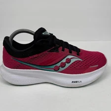 Saucony Wmns Ride 16 Pink Black Running Walking Shoes Sneakers S10830-16 Sz 8.5