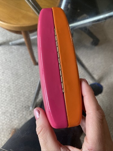 Kate Spade New York Hard Eyeglass Case Pink Top/ Orange Bottom Lot Of 2 - Picture 14 of 16