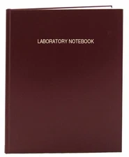 BookFactory Extra Large Lab Notebook 168 Pages 0.25" Grid Oversized Burgundy