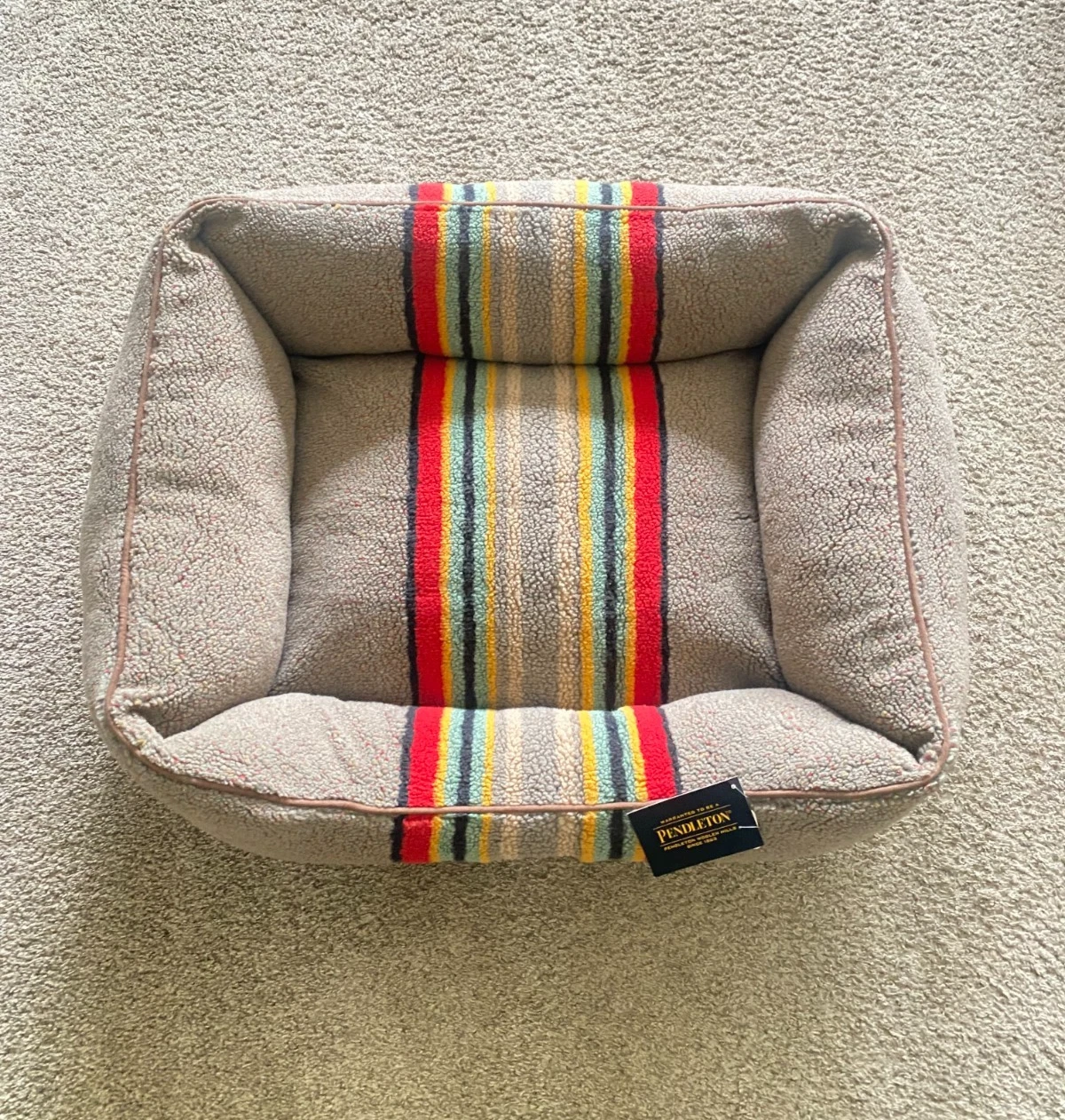 Pendleton Pet Vintage Camp Kuddler Dog Bed Size Medium Washable Cover