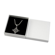 Collar Nudo de Bruja en Plata, Colgante de Estilo Retro Collar con Una Cadena