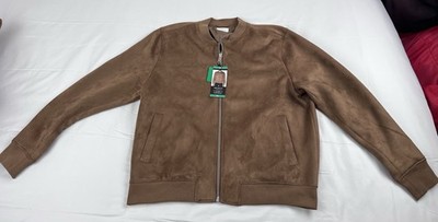 Infinity Linearflex Mens XL Tan Bomber Jacket Stretch Zip Casual New