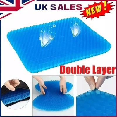 Gel Seat Cushion For Lower Back Pain Pressure Relief Wheelchair Car Office Pad