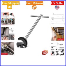 10" Black Basin Wrench Sink Faucet Tool for Tight Spaces, Adjustable, Steel