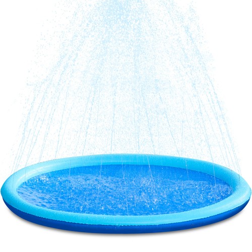 60 Inch Non Slip Splash Pad Sprinkler Mat for Kids Toddlers Dogs Water Games - Picture 3 of 8