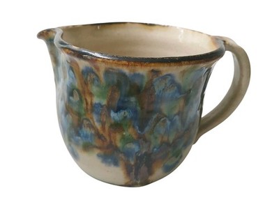 Janet Resnik Pottery Stoneware Creamer Pitcher Tree Of Life Handmade In USA 