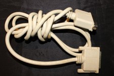 Vintage Printer Interface Cable Male to Female Serial Parallel Beige