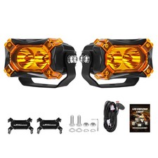 2x 3 Led Pods Light Bar Amber Drl Fog Lamp Offroad Driving Pod Truck Atv Utv 2x 3 Led Pods Light Bar Amber Drl Fog Lamp Offroad Driving Pod Truck Atv Utv