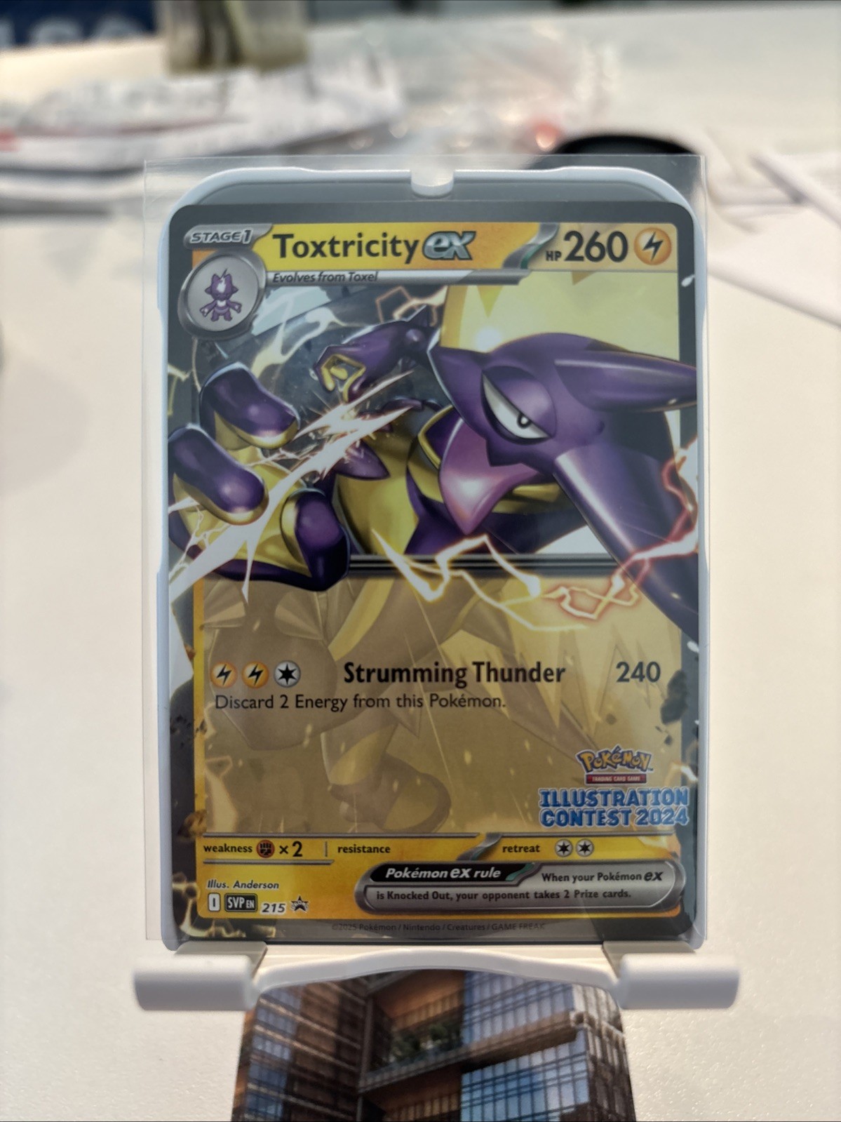 Pokemon TCG Toxtricity ex 215 Illustration Contest 2024 Black Star Promo NM