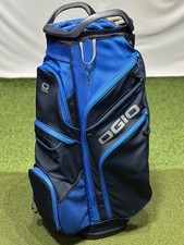 OGIO Woode 15 Cart Golf Bag Blue/Navy w/ Full Length Dividers Rain Hood Included