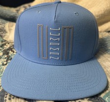 Gorra Air Jordan 11 Hombre Azul Negra Bordada Logo Jumpman Snap Back Gorra Usada en Excelente Condición