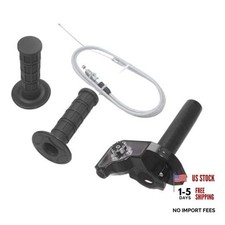 Motorcycle CNC Aluminum Universal Throttle Grip 7/8" 22mm Quick Twister Black