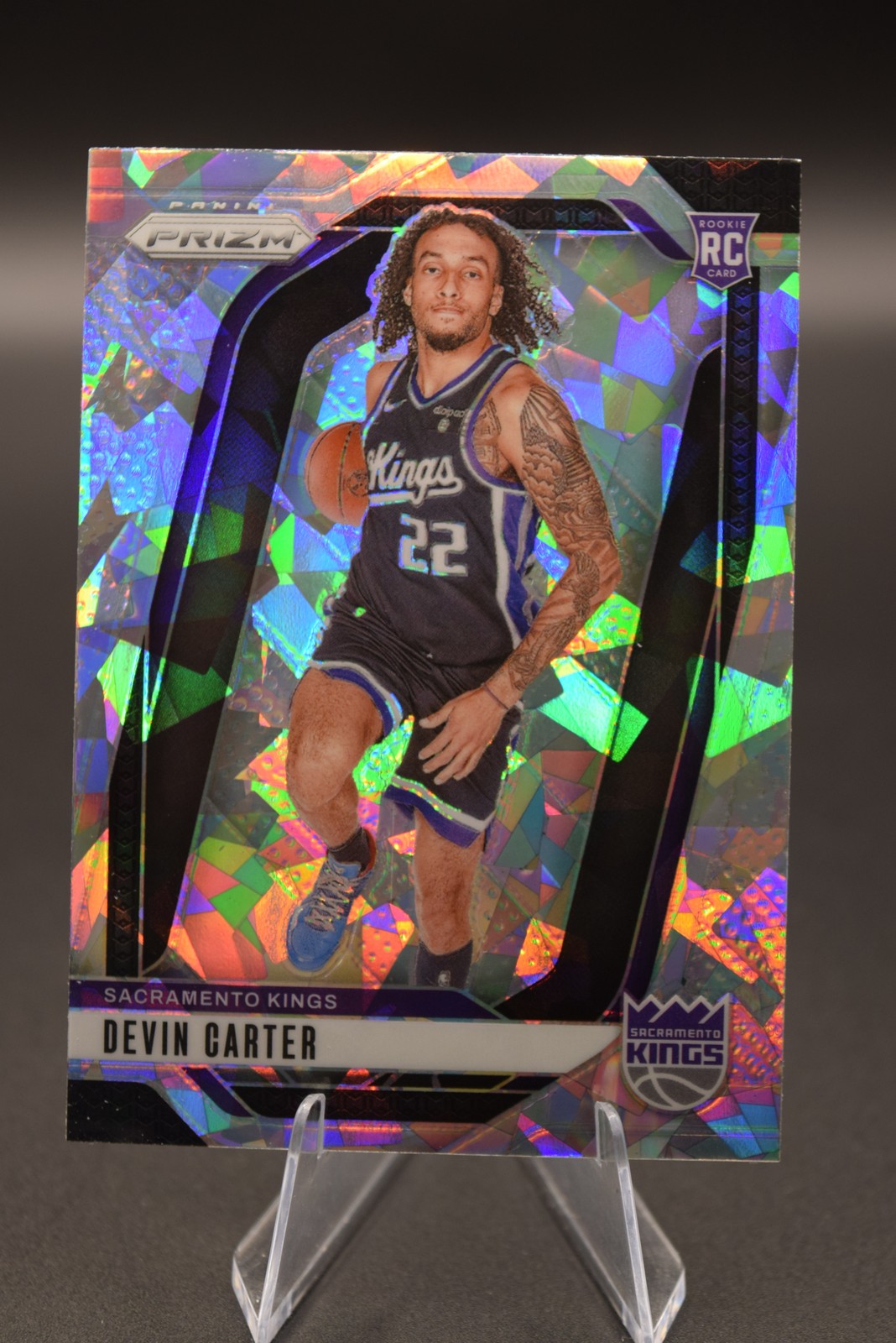 Devin Carter 2024-25 Panini Prizm #231 Prizms Ice Sacramento Kings