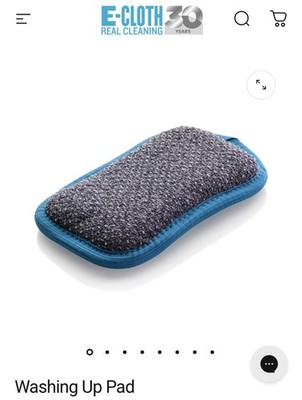 One E-Cloth Essentials Washing Up Pad Cleans With Just Water