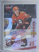 2025-26 Fleer Ultra Rookies Red Rainbow Foil 7/10 Beckett Sennecke #193 Auto j2d