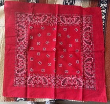 Red Paisley Bandana 100 Cotton RN 96902