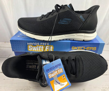 Skechers Hands Free Swift Fit in Black, White w/Memory Foam, Men Size 11, NWT