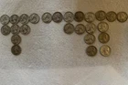 25 Washington Quarters  25c 0.9 Silver
