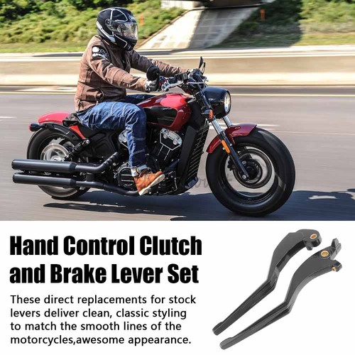 Black Hand Brake Clutch Levers For Indian Scout Bobber Sixty With ABS 2017-2021 - Picture 6 of 17