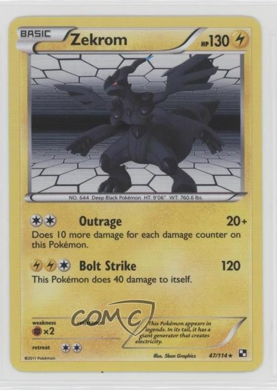 Zekrom Pokemon Black & White Base Set #47